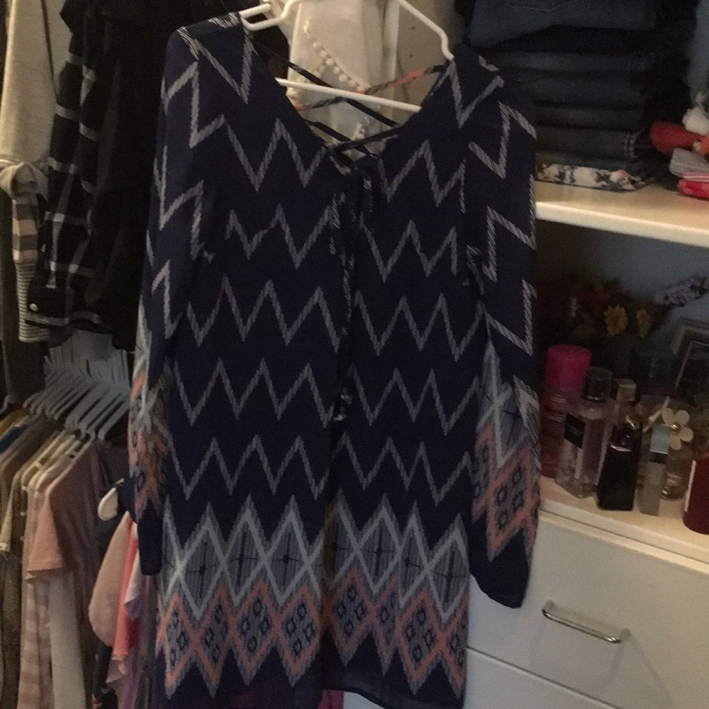 Loose fitting dress dark blue